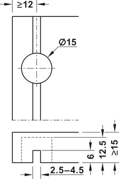 Держатель задней стенки RPC S 15/25, пласитк
