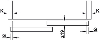 Hafele Slido F-Line41 35A комплект 3 двери нижних профиль под крышку 402.36.003
