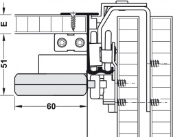 Slido Classic 50 VF SR комплект амортизаторов для 2 дверей, 16-26 мм