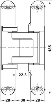 Hafele Петля TECTUS TE 541 3D FVZ, под нержавеющая сталь 924.19.010