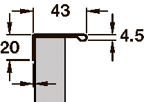 Hafele мебельная ручка профиль, тонкая, алюминий, 2500мм 126.14.901