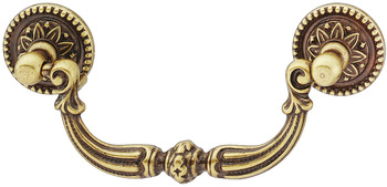 Мебельная ручка, латунь, цвет бронза, 96 мм
