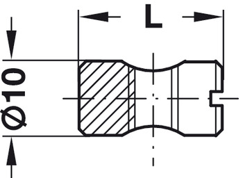 Hafele Болт с поперечной гайкой M6/10x14мм, упаковка - 100 штук,  264.82.014
