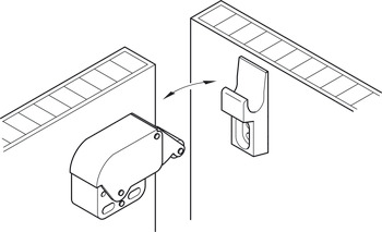 Пружинная защелка MINI-LATCH черный без ответной планки