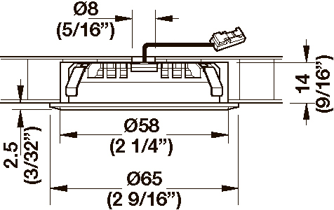 LED B-in lamp 12V/3W ww ni.pl.