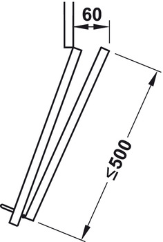 Hafele комплект фурнитура Slido Fold 20VF,1 двери 410.28.000