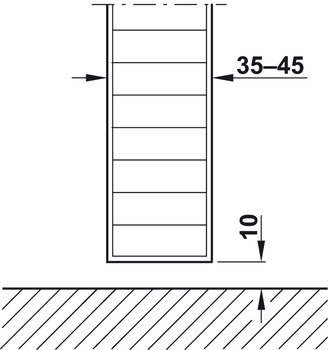 Основной комплект HAWA Centerfold 80/H. Вес створки до 80 кг.