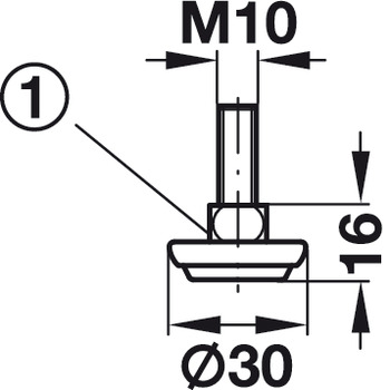 Регулировочный винт M10x20 мм