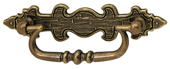 Мебельная ручка, цинковое литьё, цвет коричневая бронза, 140 х 47 мм