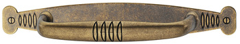 Мебельная ручка, цинковое литьё, цвет коричневая бронза,  106 х 23 мм