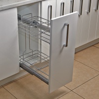 Бутылочница Hafele Cristal, 300 мм, 2 яруса, металлический пруток, // БЕЗ НАПРАВЛЯЮЩИХ //