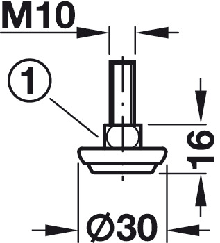 Регулировочный винт M10x20 мм