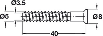 Hafele Confirmat, оцинкованный PZ2,5x50мм, упаковка - 100 штук,  264.37.196