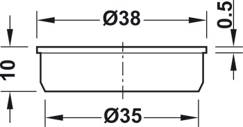 Hafele Заглушка пластиковая, белая 35x10 мм 340.41.702