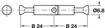 Hafele Двойной болт Minifix B44, упаковка - 100 штук,  262.12.037