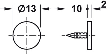 Hafele магнитная защелка серебристая 3-4кг 246.13.920