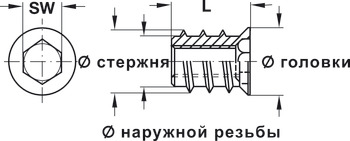 Hafele Ввинчиваемая муфта оцинкованная M10/15,3x25мм, упаковка - 100 штук,  030.10.907