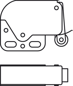 Пружинная защелка MINI-LATCH черный без ответной планки