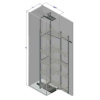 Hafele Crystal комплект, Умная дверь, 450/1700-2000мм 549.68.222