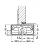 Петля врезная  Tectus TE 540 3D, покрытие латунь полированная 