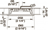 LED B-in lamp 12V/3W ww chrome