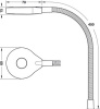 Hafele Светильник LED3018 24V/2,5W, теплый белый, серый 833.77.001