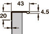Hafele мебельная ручка профиль, тонкая, алюминий, 2500мм 126.14.901