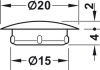 Заглушка бел. D=20/15,0мм