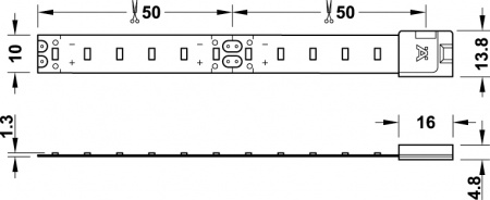 Светодиодная лента LED3015 24V/75W холодный белый, цвет белый