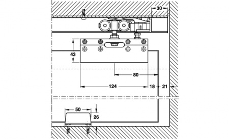 Декоративный профиль на ходовые шины комплектов EKU Porta 100 G/GFO, длина 2,5 м, алюминий анодированный