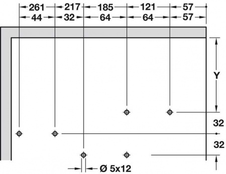 Hafele FREE Fold short 710-790/8,5-14,4 без заглушек 372.38.654