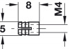 Hafele Распорная муфта латунь M4 5x8мм, 100 штук в упаковке, 051.45.004