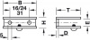 Зажимной полкодержатель, цвет хром полированный  6-8 мм. Размер 40х30х14,5 мм.