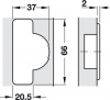 Петля Duomatic Standard 165 гр. для накладной  двери, схема  52/5,5 мм