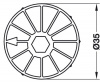 Hafele Эксцентриковая стяжка Hafele Maxifix, упаковка - 10 штук,   262.87.703