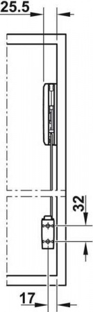 Hafele FREE Fold short 710-790/ 3,6-6,2кг без заглушек 372.38.652