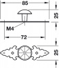 Мебельная ручка, цинковое литьё, цвет коричневая бронза,  85 х 25 мм