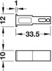 Hafele Slido F-Line11 12A дверная пробка серая 404.74.003