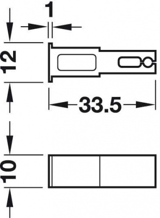 Hafele Slido F-Line11 12A дверная пробка серая 404.74.003