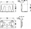 Кроватная фурнитура Middle bed connector - plate (7449)