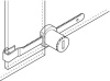 Hafele Замок для стеклянных дверей Symo никелированное покрытие 233.44.600