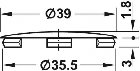 Hafele Заглушка Maxifix E RAL1001 262.86.491