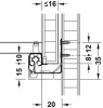 Hafele runners UM S25, soft-close штифт, 450мм 433.08.245