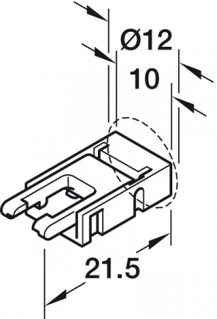 Hafele соединитель Loox5 C- 8мм/12-24V/2.0m 833.89.193
