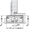 Hafele Петля скрытая Tectus TE 340 3D,F1 хром Матовая 924.17.121