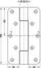 Hafele Петля VN 2929/160 нержавеющая сталь мат 160кг 924.13.203