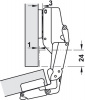 Петля Duomatic Standard 165 гр. для накладной  двери, схема  52/5,5 мм