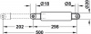 Газовый амортизатор для откидной поперечной кровати весом до 60 кг.