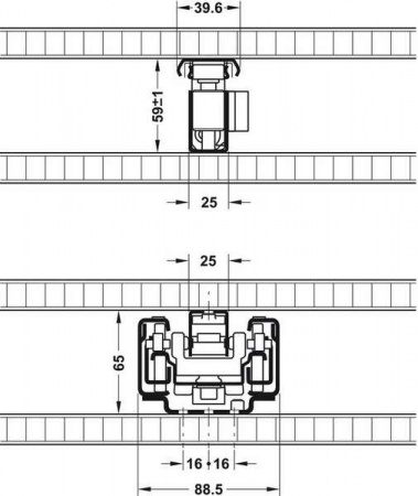 Направляющие д/выдв. шкафов wh.75kg O D 500mm