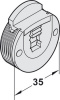 Hafele Slido F-Line12 20A Направляющий элемент шип 35мм, пластик серый 404.19.320